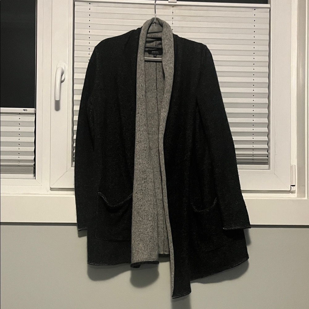Babaton Charcoal and Light Gray Knit Cardigan